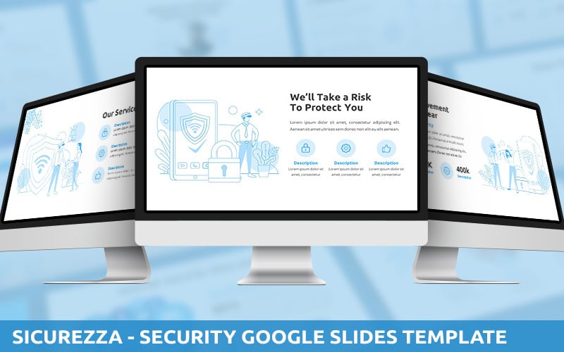 Sicurezza — szablon programu Powerpoint dotyczący bezpieczeństwa