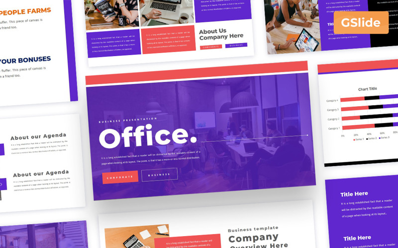 Office - Präsentationsvorlage für Google-Präsentationen für Unternehmen