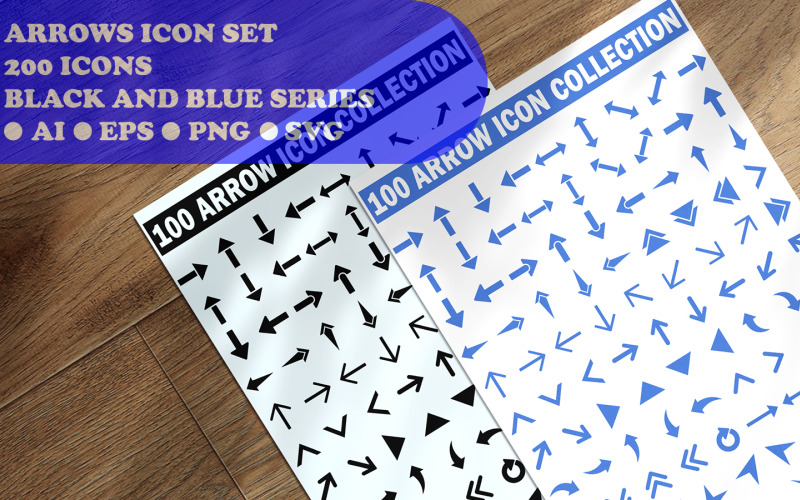 Pijlen Icon Set Ontwerpsjabloon