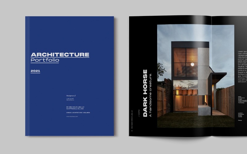 Arsitektur Brochure Portfolio Tijdschrift Sjablonen