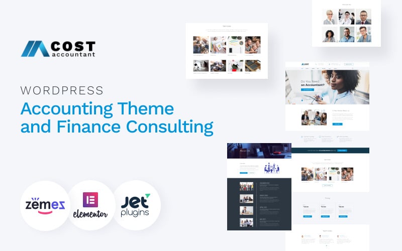 Cost Accountant - Tema WordPress per consulenza finanziaria e contabilità