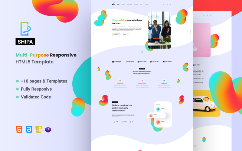 Shipa | Multifunctionele zakelijke HTML5-sjabloon