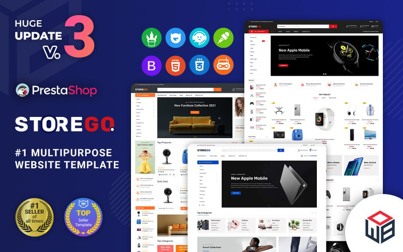 StoreGo - Multipurpose Premium Electronic PrestaShop Theme