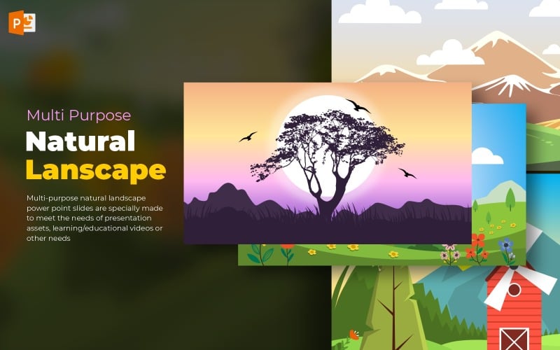 Multi Purpose Natural Landscape PowerPoint Template