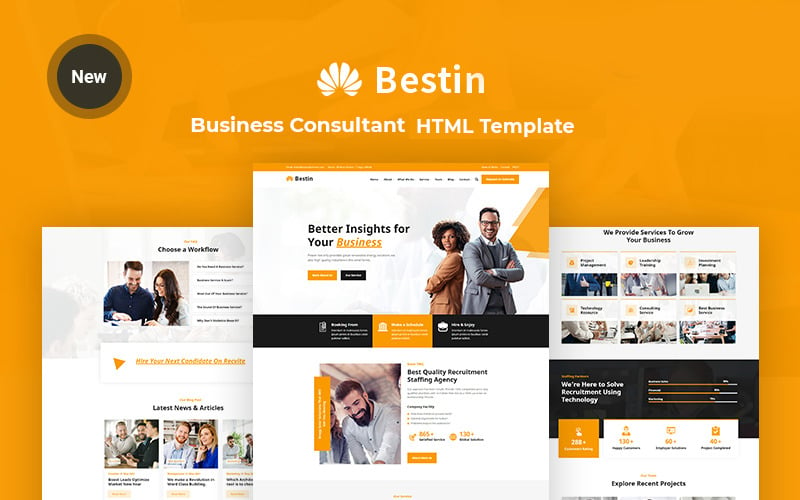 Bestin - Üzleti és tanácsadói válaszadó webhelysablon