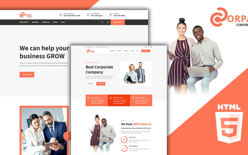 Corpa - Modèle HTML5 d'entreprise