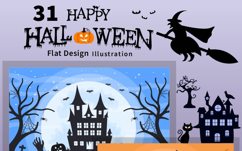 31 Halloween-Nachtparty-Illustration