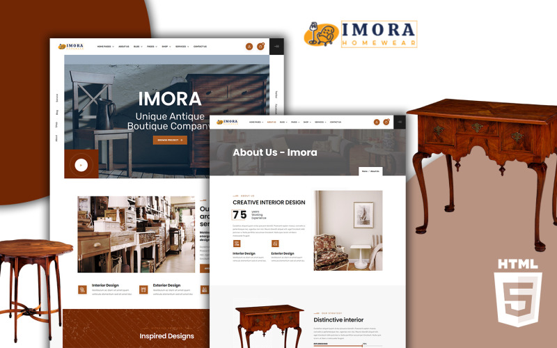 Imora - Modèle de site Web HTML5 antique