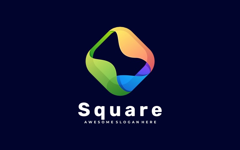 Logo Carré Dégradé Coloré