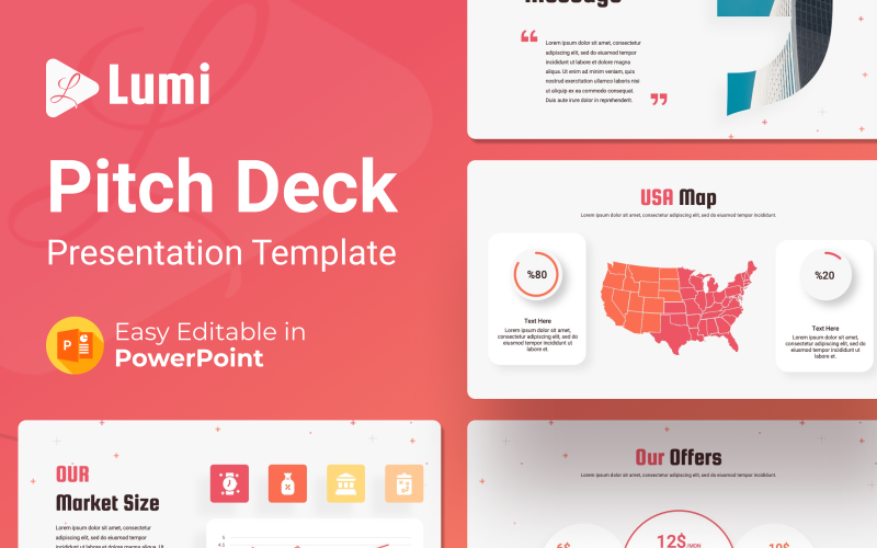 Lumi – Pitch Deck Präsentation PowerPoint-Vorlage