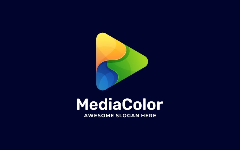 Media Kleurverloop Kleurrijk Logo