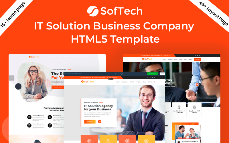 Modèle HTML5 de Softech IT Solution Business Company