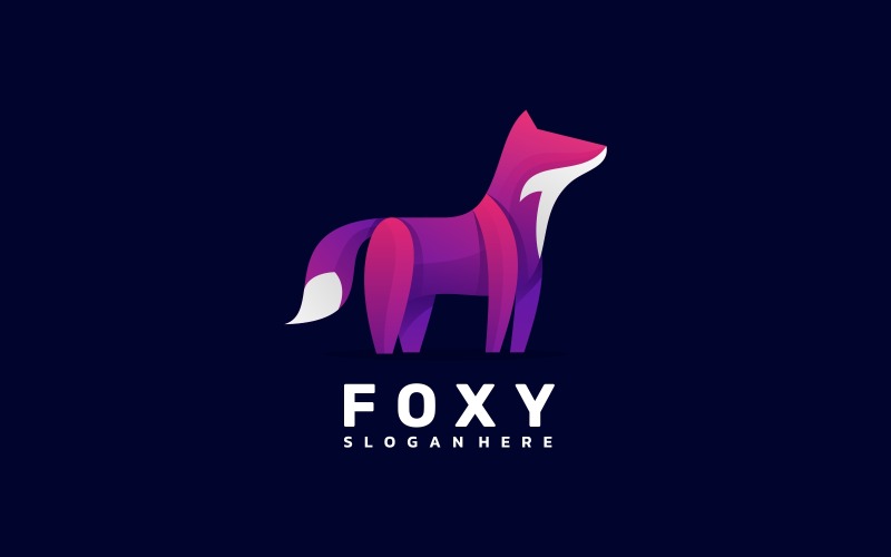 Modèles de logo dégradé Fox