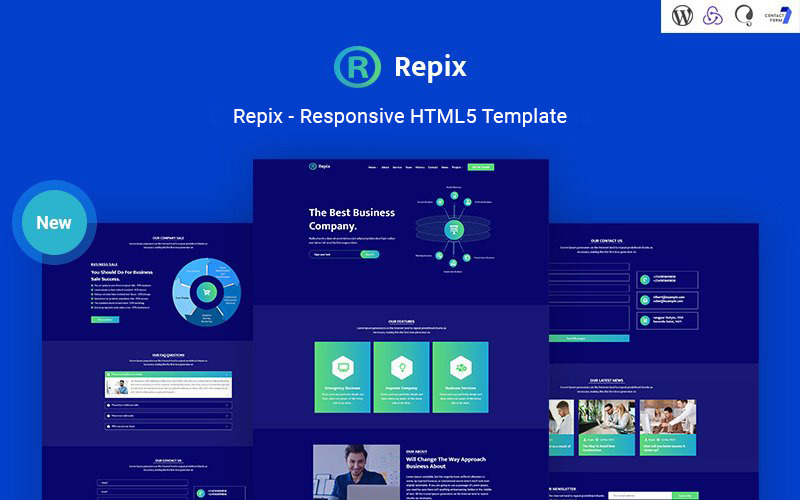Repix - Modèle de site Web adaptatif pour les pages de destination professionnelles