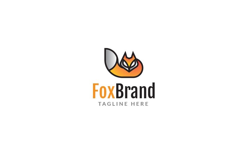 Modelo de design de logotipo da marca Fox