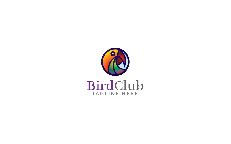 Шаблон оформления логотипа Bird Club