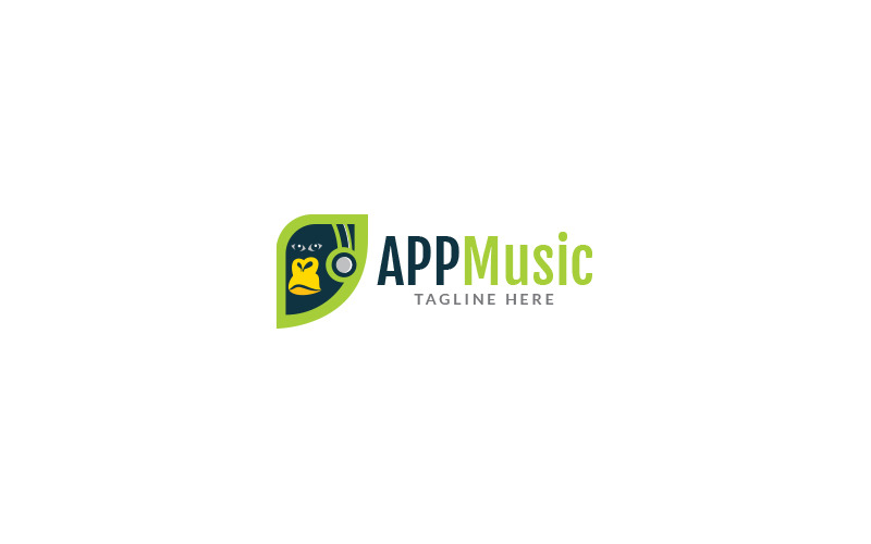 Uygulama Müzik Logo Tasarım Şablonu