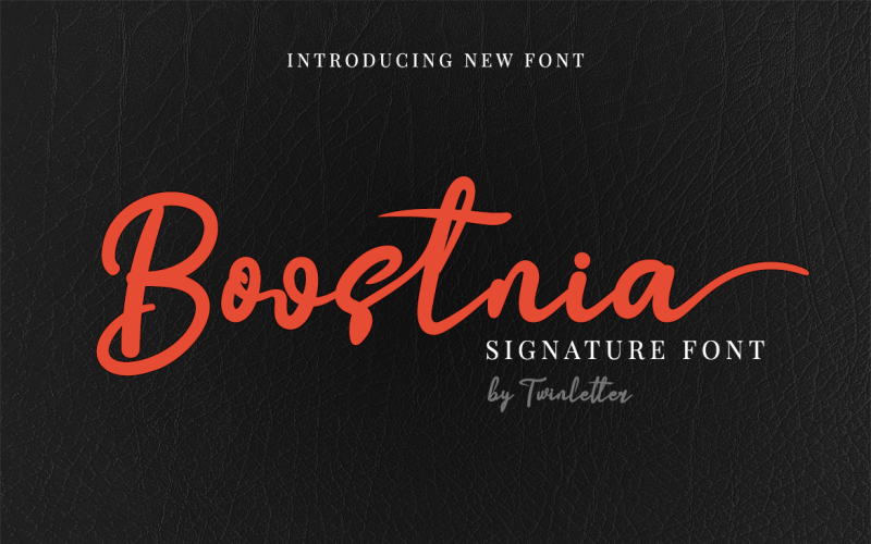 Boostnia - fonte de assinatura em negrito