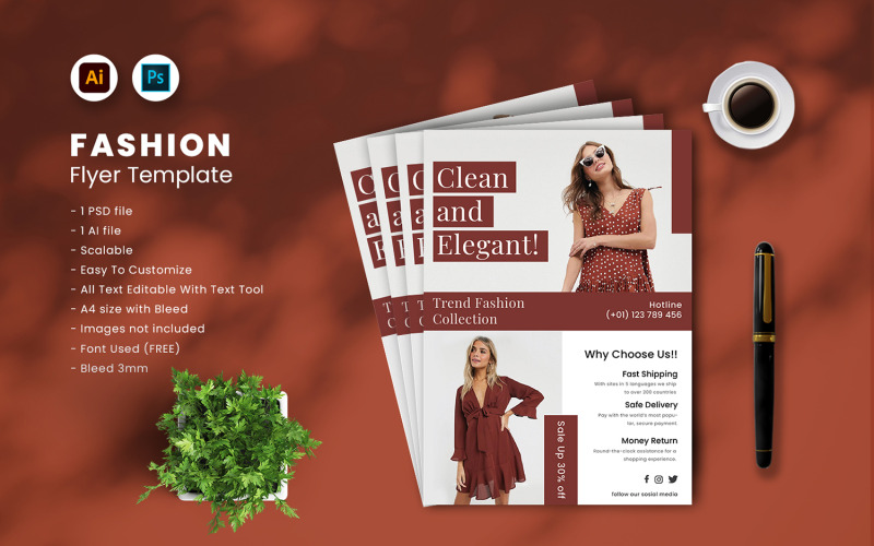 Modèle de Flyer de mode vol.35