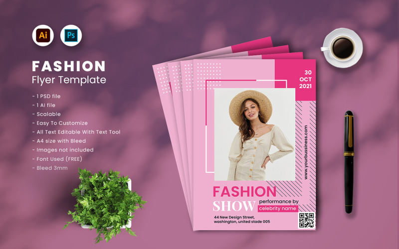 Modèle de Flyer de mode vol.44