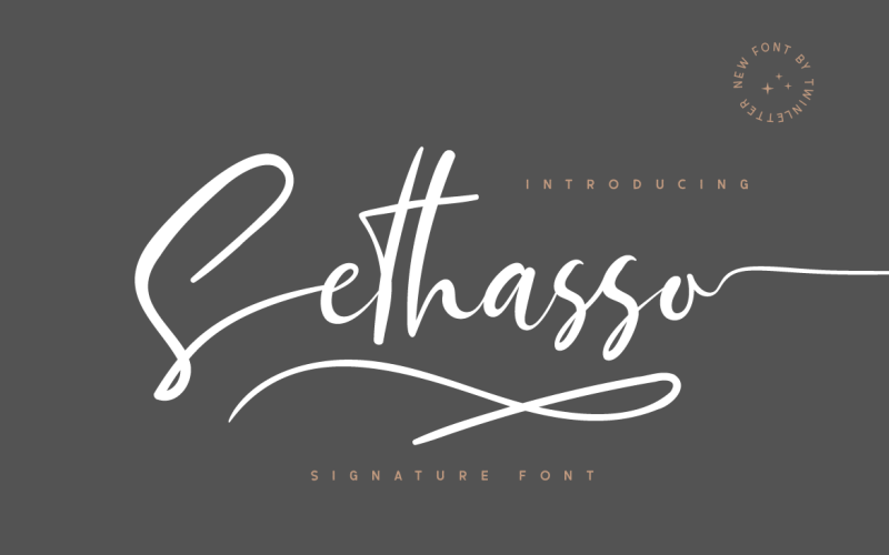 Sethasso - чистий та елегантний підписний шрифт