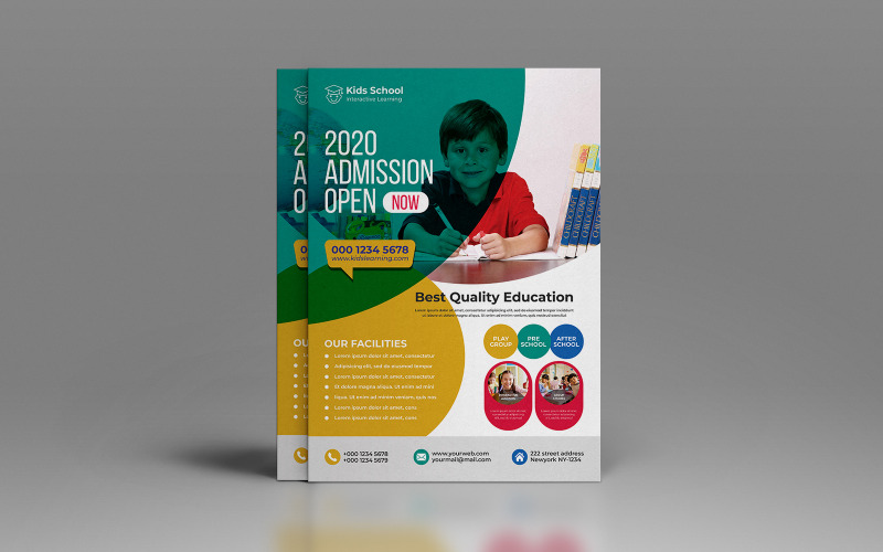 Sjabloon voor schoolfolder voor kinderen