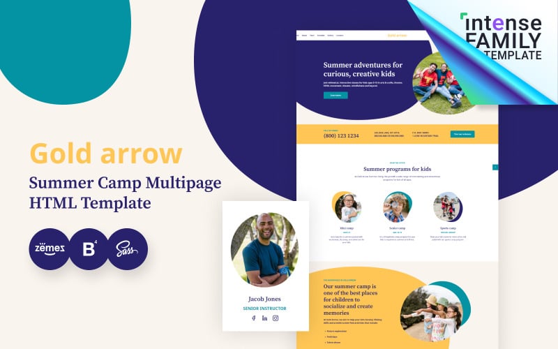 Gold Arrow - Summer Camp HTML5 Website Template