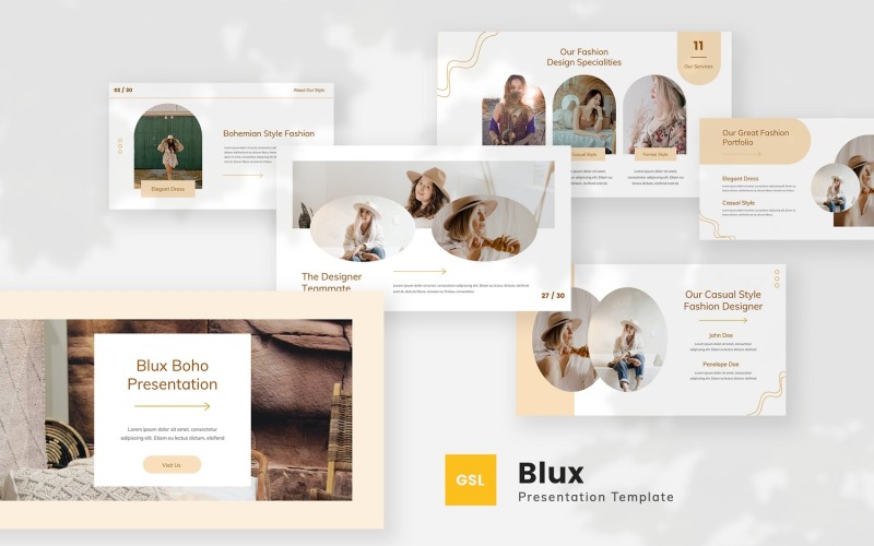 Blux - Google Slides-Vorlage im böhmischen Stil