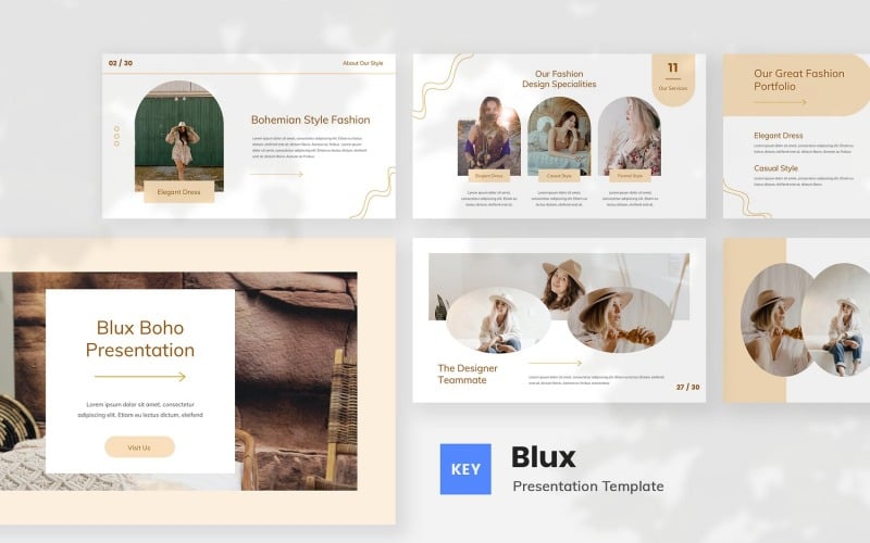 Blux - Keynote-sjabloon in Boheemse stijl