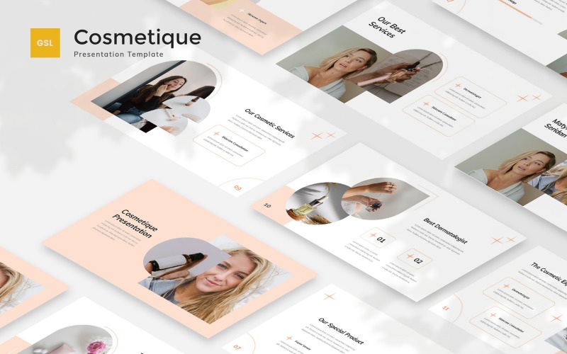 Cosmetique - Cosmetische Google Slides-sjabloon