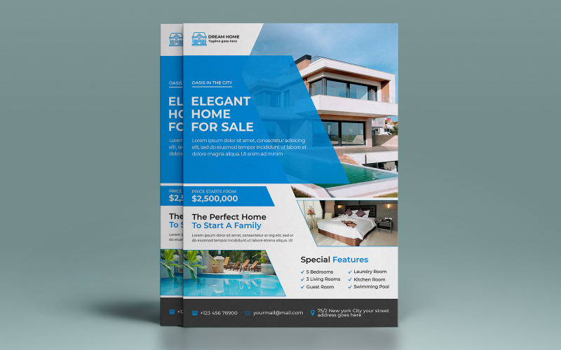 Elegante Immobilien-Flyer-Vorlage