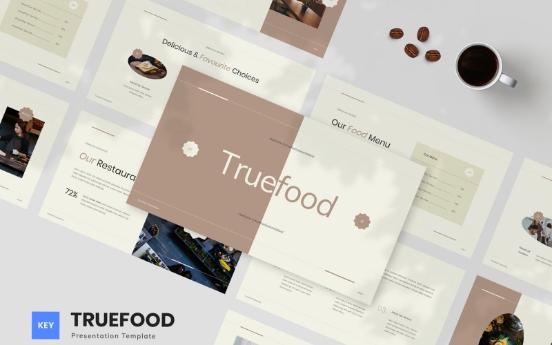 Truefood - Modelo de apresentação de café e restaurante
