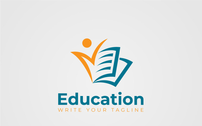 Eğitim Logo Tasarım Şablonu Vektör Tasarımı
