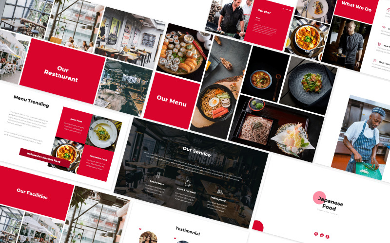Modèle de diapositives Google de cuisine japonaise