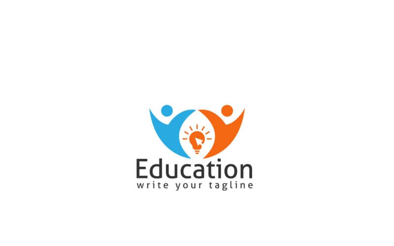 Онлайн освіти логотип з людьми