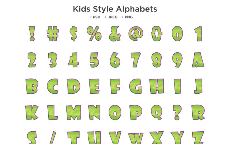 Alfabeto de infantil, tipografía Abc - TemplateMonster