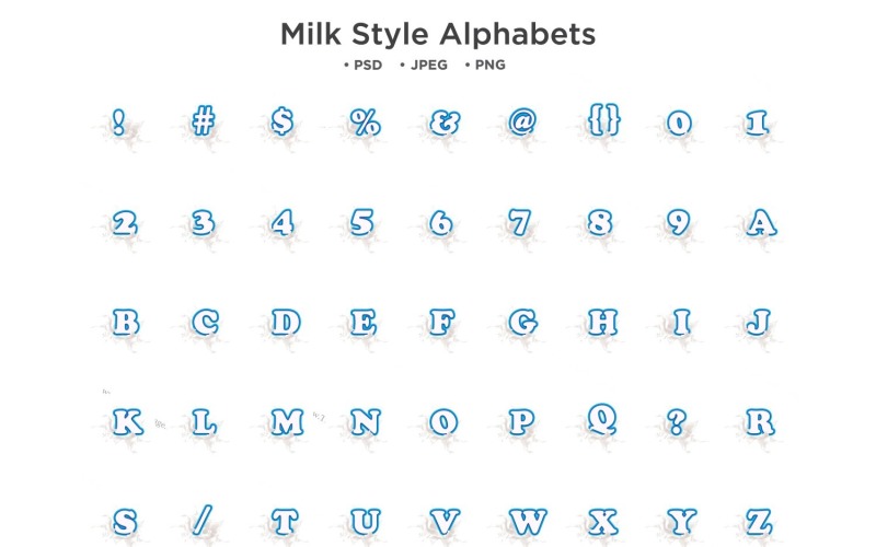 Alfabeto Milk Style, Tipografia Abc