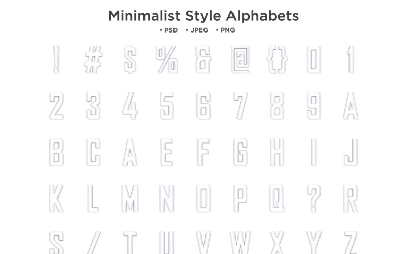 Alphabet de style minimaliste, typographie abc