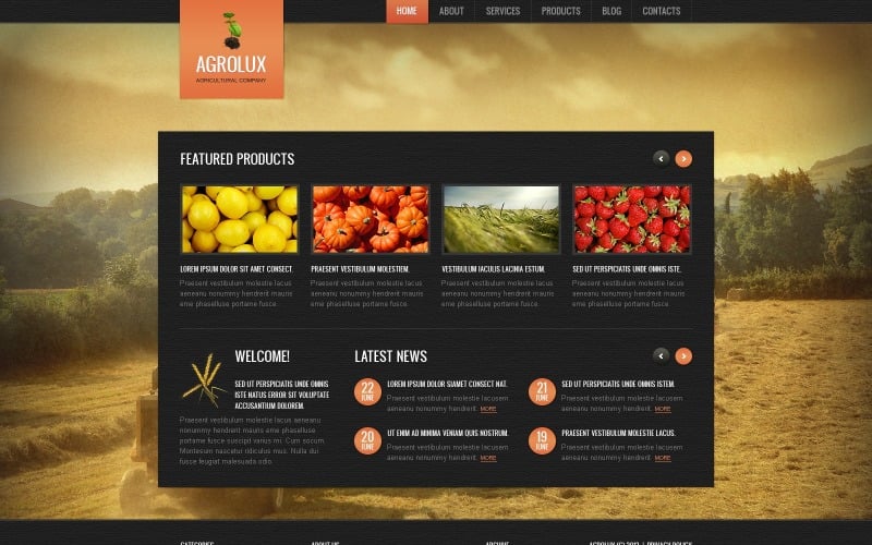 Бесплатная тема WordPress для сельского хозяйства