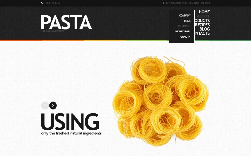 Gratis mat och dryck Responsivt WordPress -tema