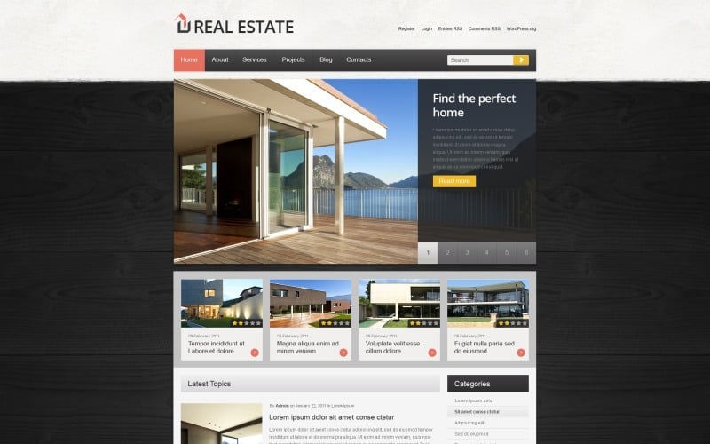 Gratis Real Estate WordPress-tema för mäklare och byråer