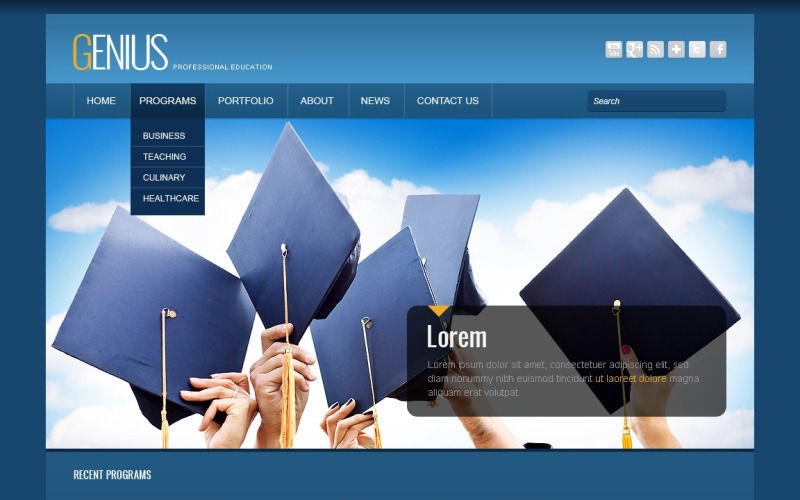 Ingyenes WordPress téma az egyetemi webhelyhez
