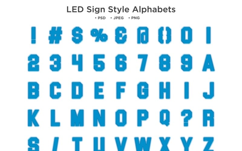 LED -stil alfabetet, Abc typografi