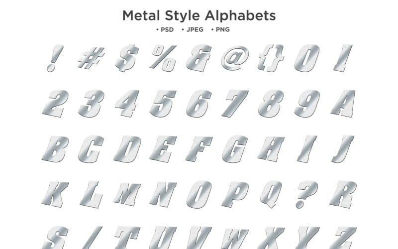 Metal 2 Stil Alfabesi, Abc Tipografi