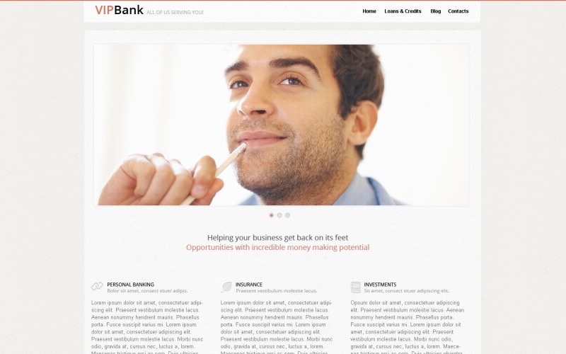 Tema WordPress Responsive Bancario Gratuito