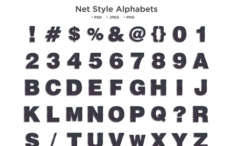 Alphabet de style net, typographie abc