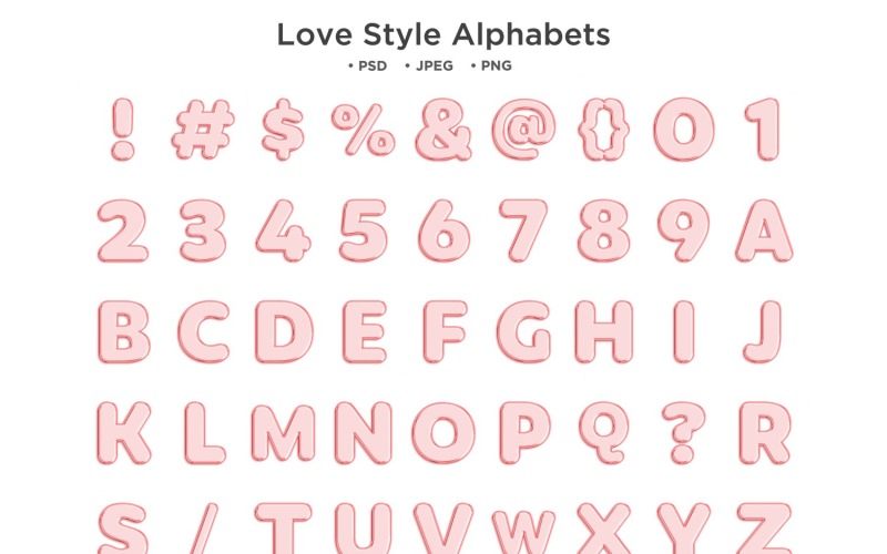 Älskar stil alfabetet, Abc typografi