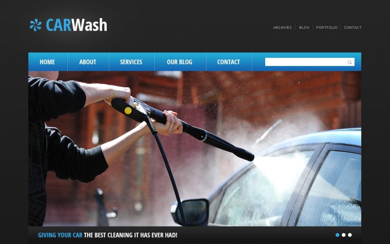 Darmowy motyw WordPress na myjnię samochodową
