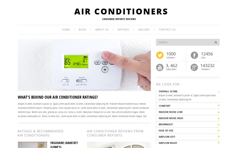 Free Air Conditioning WordPress Theme