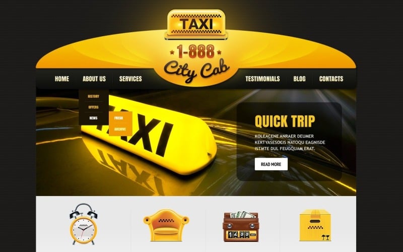 Free Taxi WordPress Theme